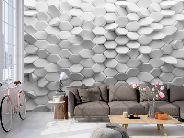 papel de parede fotográfico com efeito 3D