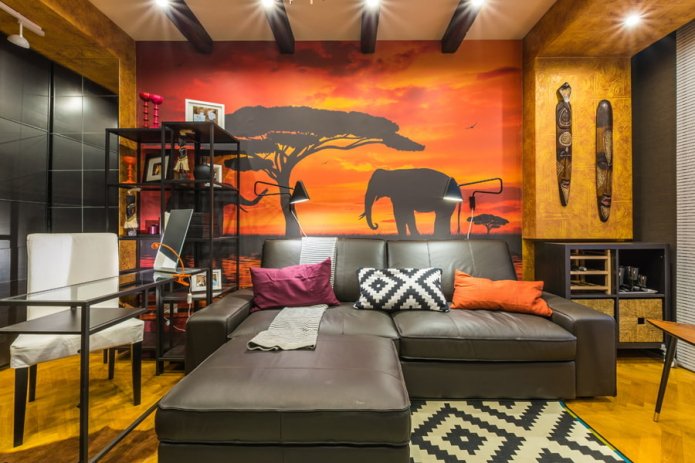 Papel de parede fotográfico em estilo africano