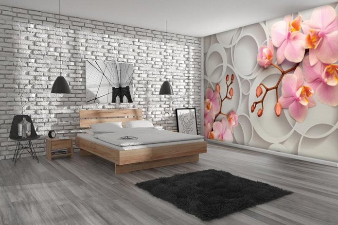  Papel de parede fotográfico com orquídeas