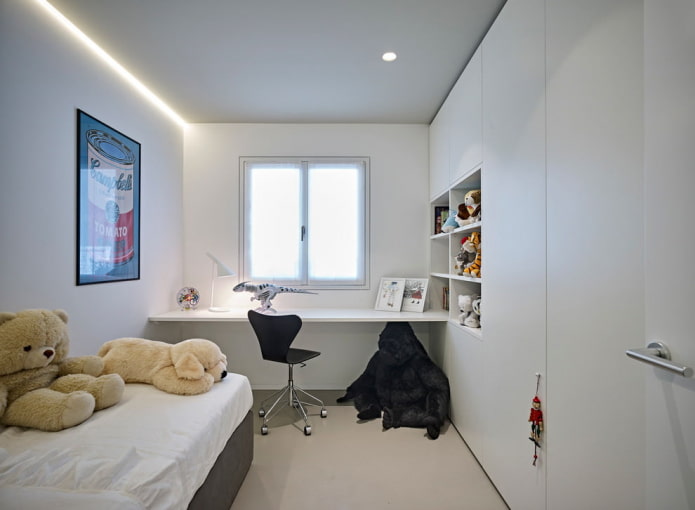 revestimento de teto cinza no estilo minimalista
