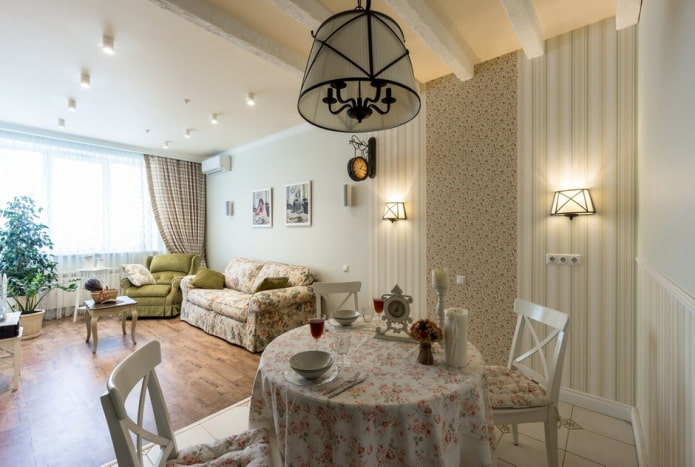 sala de estar e sala de jantar