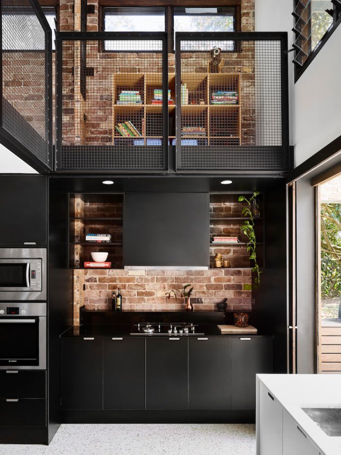 conjunto de cozinha preto