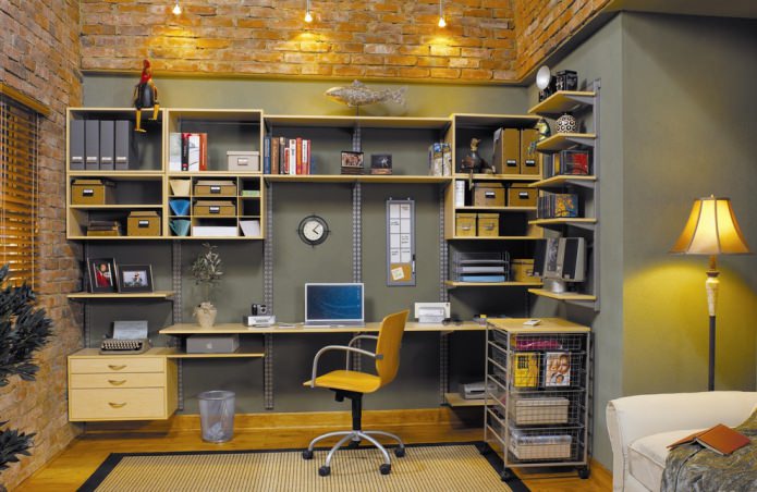 escritório em estilo loft