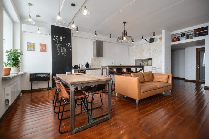 sala de estar em estilo loft
