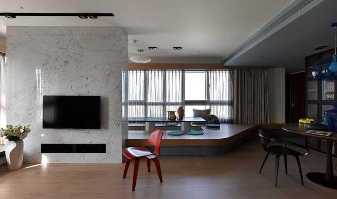 interior da sala de estar