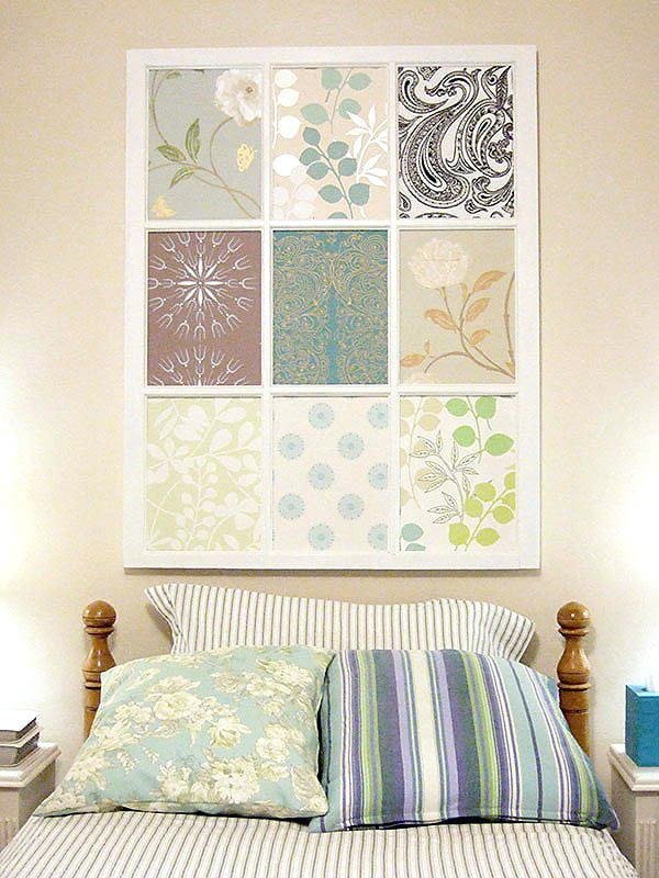 pintura com restos de papel de parede