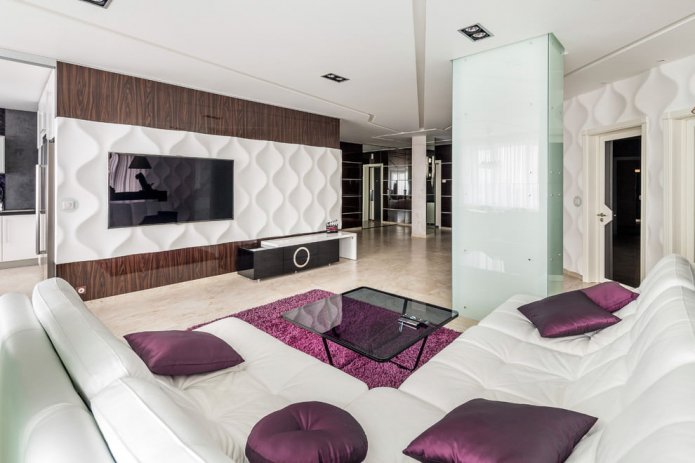 Interior do hall com detalhes brilhantes