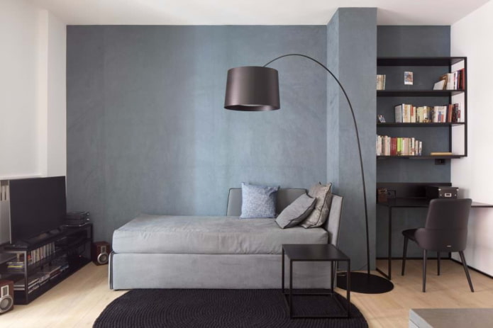 gesso cinza na parede
