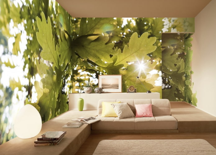 papel de parede 3D panorâmico no interior