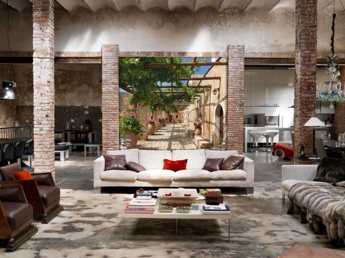 Papel de parede fotográfico 3D em estilo loft