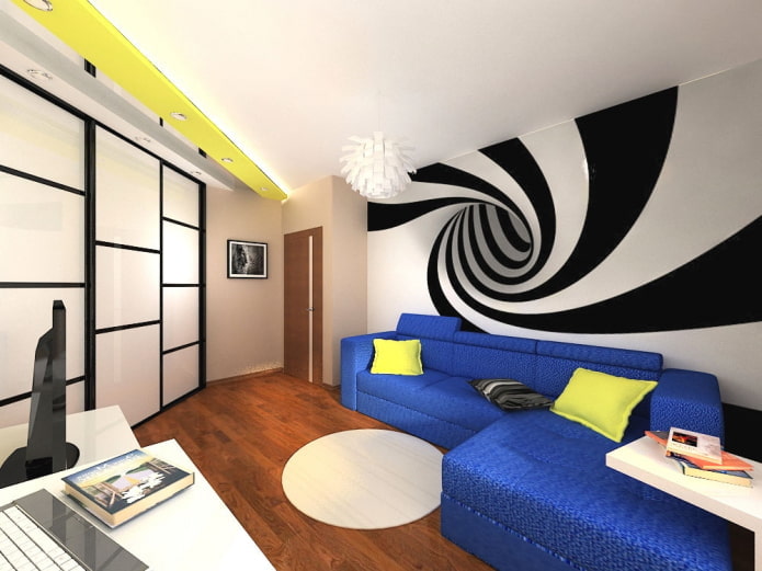 Papel de parede fotográfico 3D em estilo high-tech