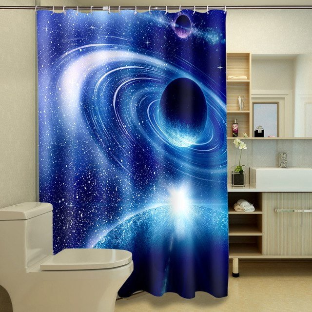 Cortinas 3D com imagens do espaço