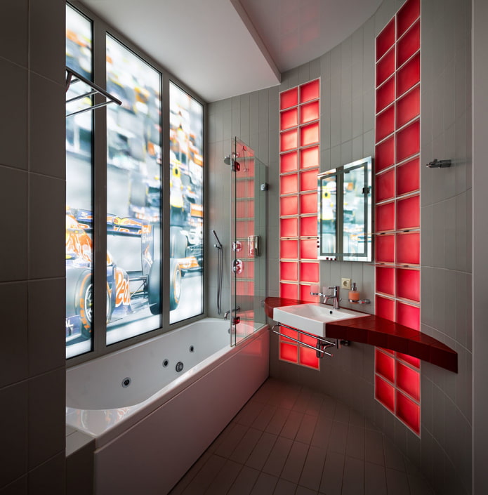 Cortinas 3D no banheiro
