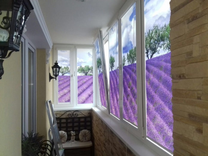 Persianas 3D com imagens de campos provençais