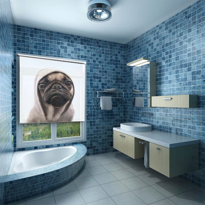 Cortinas 3D no banheiro