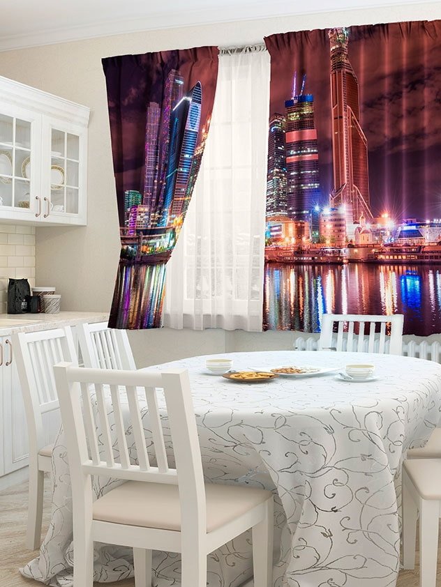 Cortinas 3D na cozinha