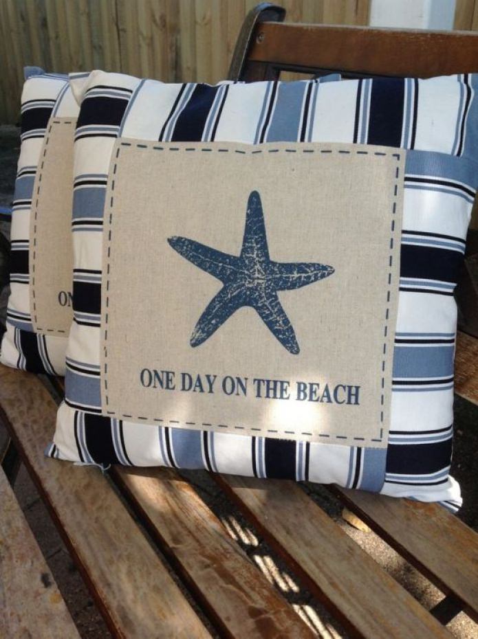 travesseiros com estrelas do mar