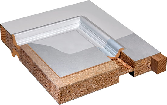 a estrutura de uma porta laminada com enchimento de aglomerado