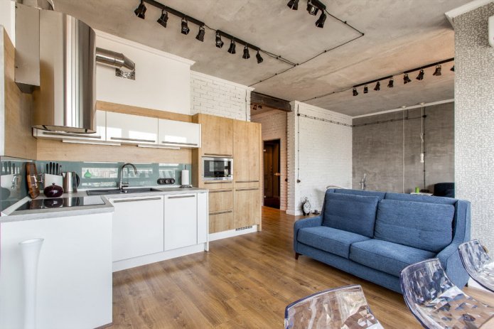 Apartamento estúdio em estilo loft