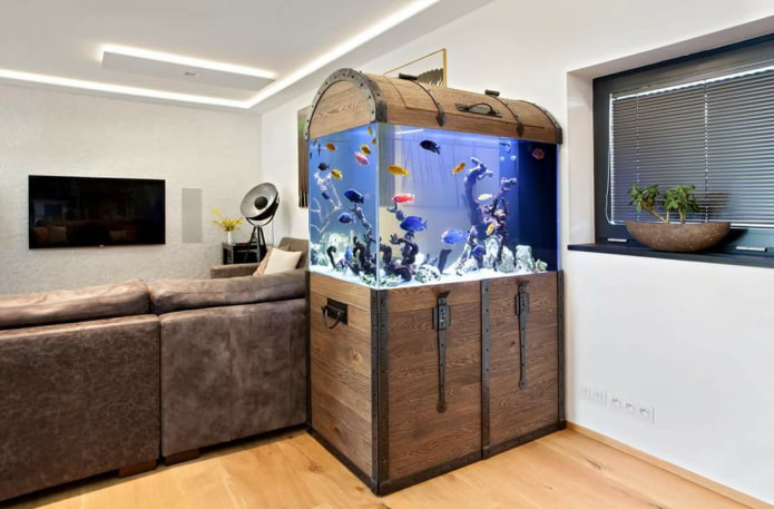 decoração de aquário de design