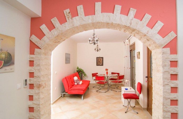 Arco com imitação de pedra