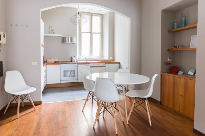 arco no zoneamento da cozinha
