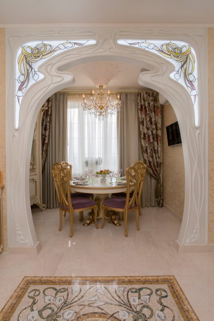 decoração de arco de vidro