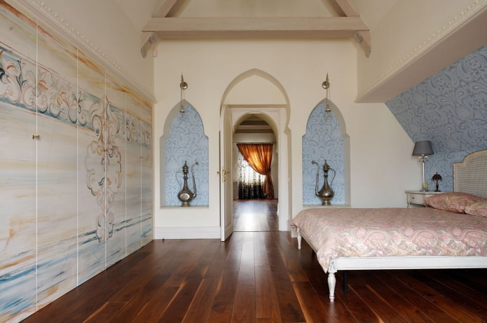 arcos muçulmanos de gesso cartonado no interior