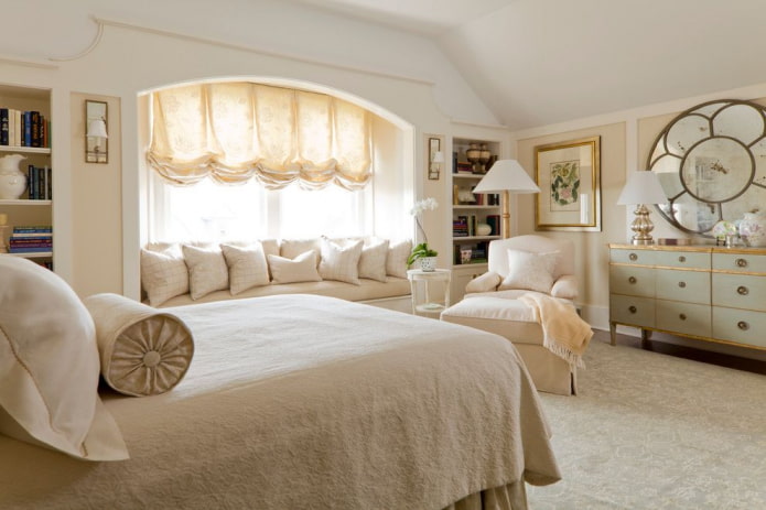 Cortinas austríacas no quarto