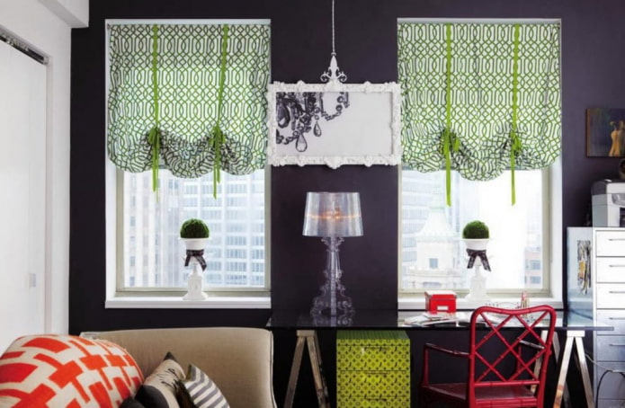 Cortinas austríacas com fitas