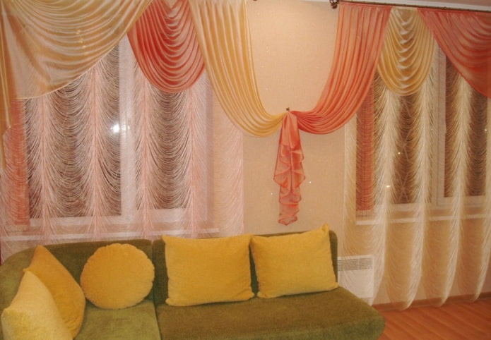 Cortinas austríacas feitas de fios