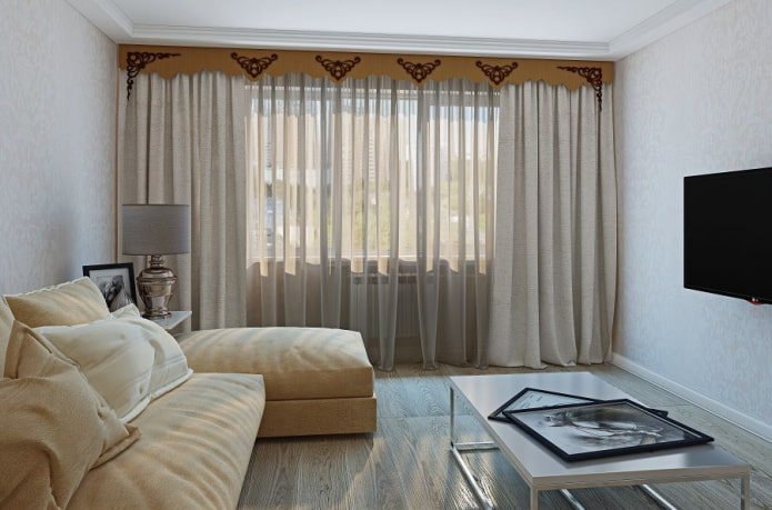 lambrequim com apliques no interior