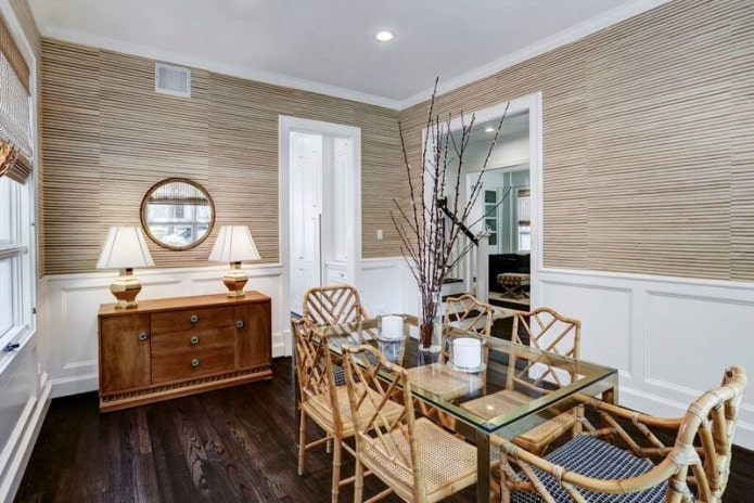 sala de jantar em estilo ecológico