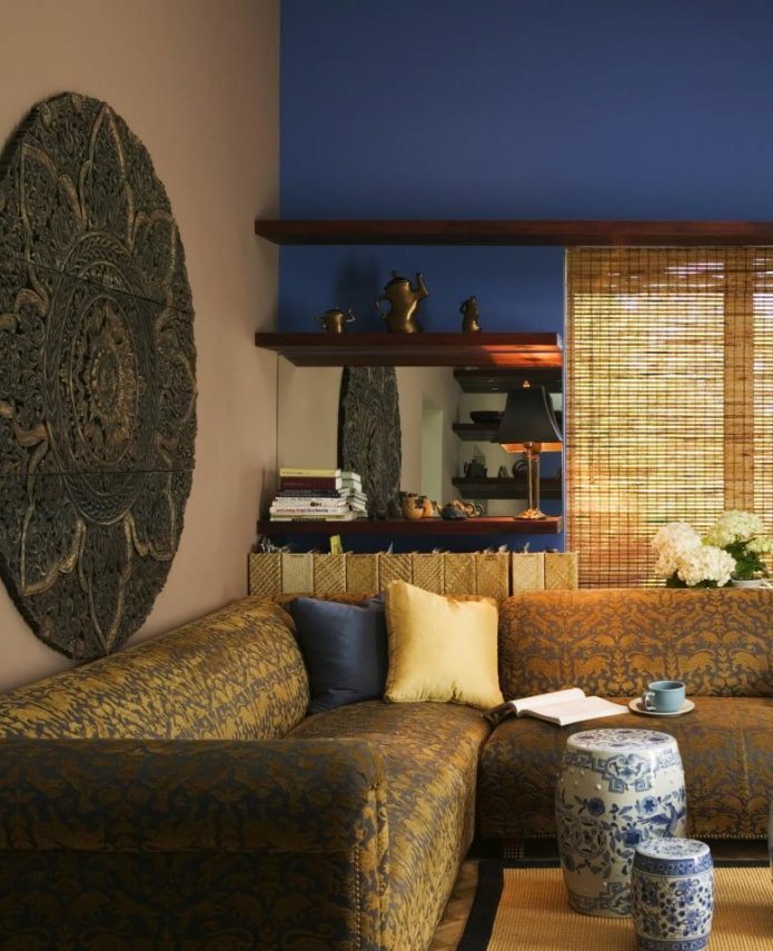cortinas de bambu em estilo oriental