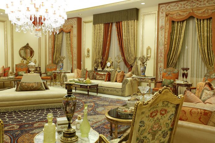 sala de estar em estilo barroco