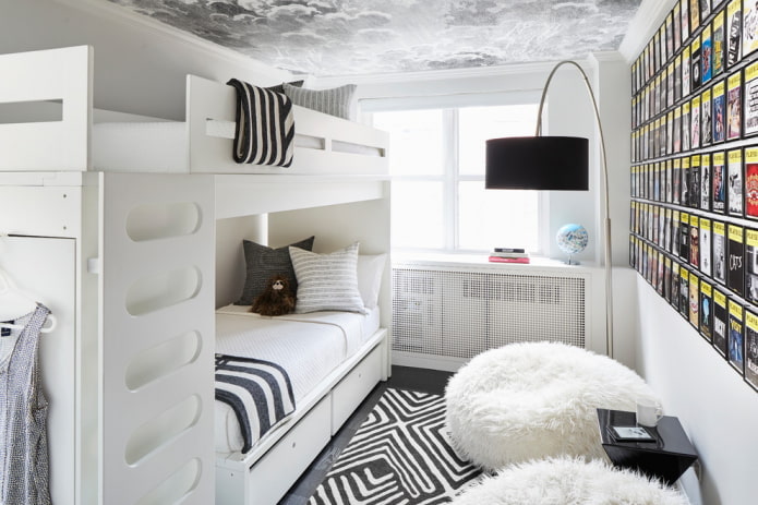 decoração de quarto em branco