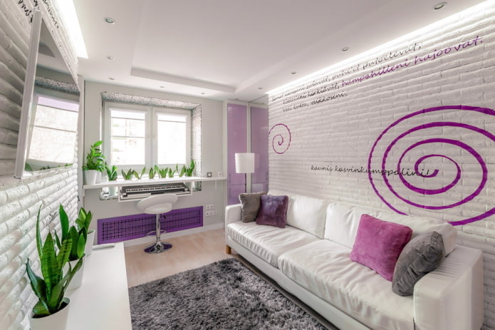 sala de estar retangular
