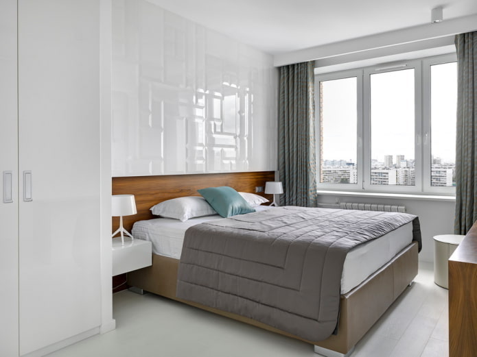têxteis e decoração no quarto em tons de branco