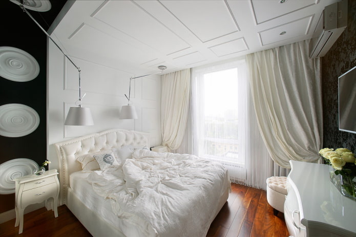 decoração de quarto em tons de branco