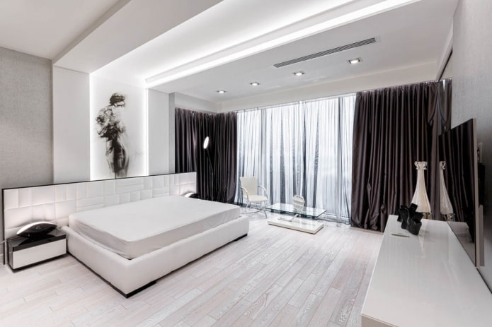 decoração de quarto em tons de branco