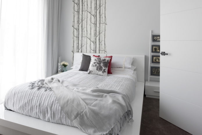 design de quarto em tons de branco