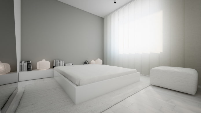 interior de quarto branco e cinza