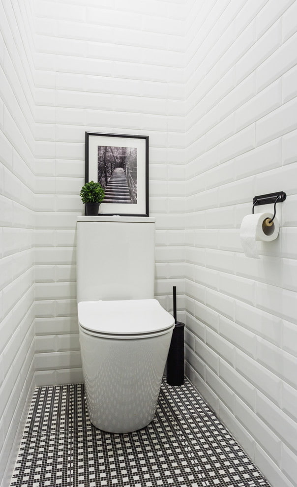 design de interiores de banheiro branco