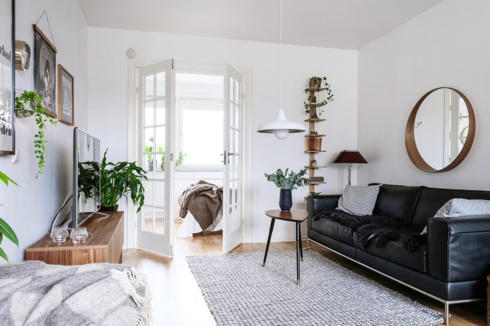 sala de estar em estilo escandinavo