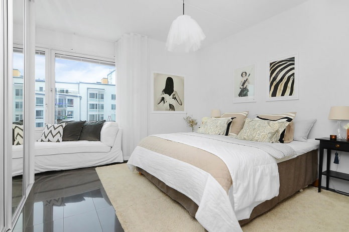 interior do quarto branco