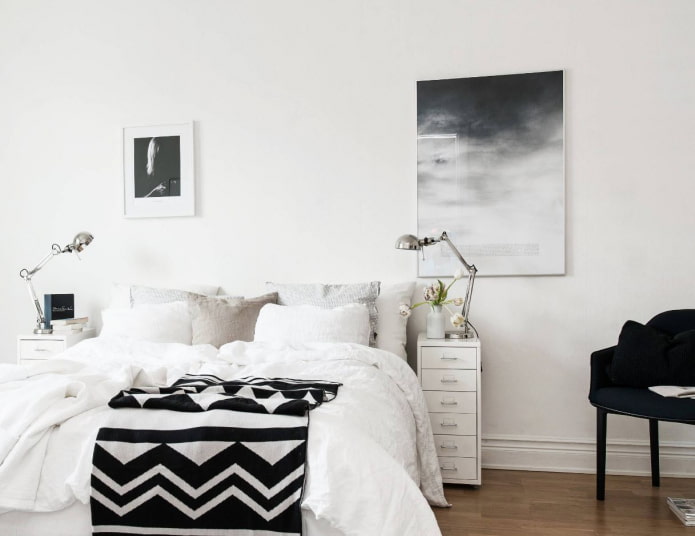 quarto preto e branco