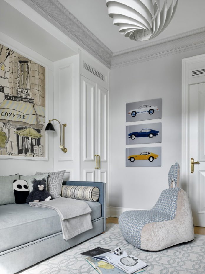 quarto infantil em estilo neoclássico