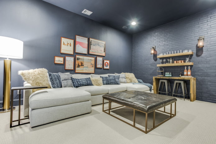 sala de estar com carpete