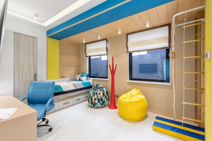 piso branco em um quarto infantil