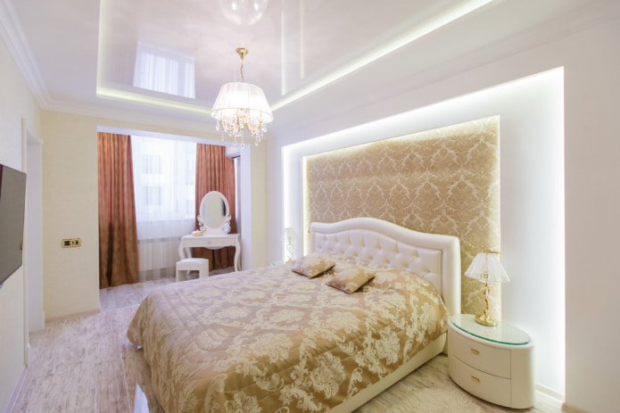 quarto com teto branco